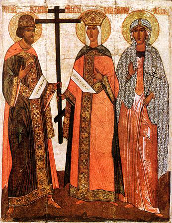 Святые равноапостольные Константин и Елена и мученица Агафия
